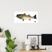 Striped Bass Gyotauku Poster (Thuiskantoor)