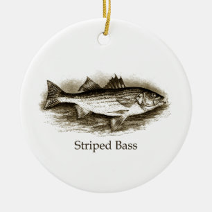 Striped Bass Logo () Keramisch Ornament