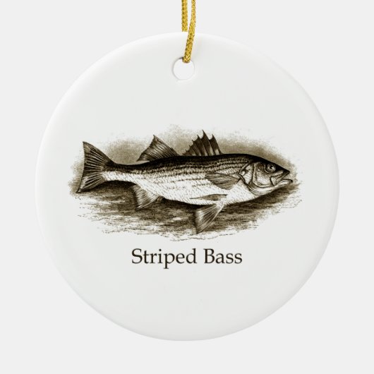 Striped Bass Logo () Keramisch Ornament (Voorkant)