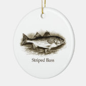 Striped Bass Logo () Keramisch Ornament (Links)