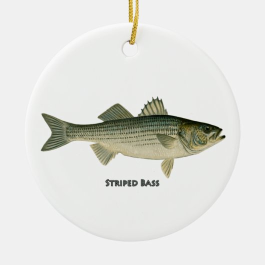 Striped Bass Logo Keramisch Ornament (Voorkant)