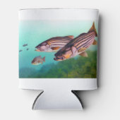 Striped Bass Swimming Blikjeskoeler (Voorkant)