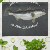 Striped Bass Vist ・ Custom Theedoek (Gevouwen)