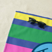 Striped Beach Towel with Gepersonaliseerd Monogram Strandlaken