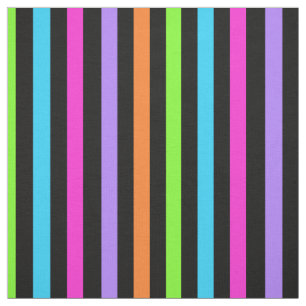 Striped Black en Multicolor Stof