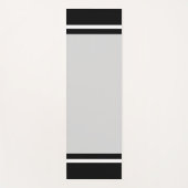 Striped Black & White op Light Silver Grey Yogamat (Voorkant)