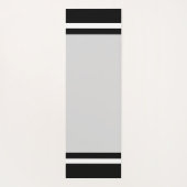 Striped Black & White op Light Silver Grey Yogamat (Achterkant)