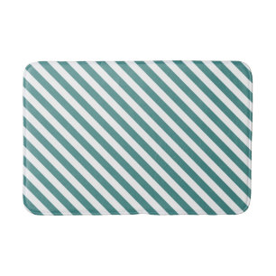 Striped Blauwgroen Bath Decor Badmat