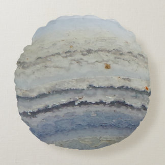 Striped Blue Lace Agate coole natuur stone Rond Kussen