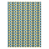 Striped Blue Yellow Stars Pattern Design  Tafelkleed (Voorkant)