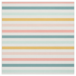 Striped Boho Rainbow Pastels Fabric Stof