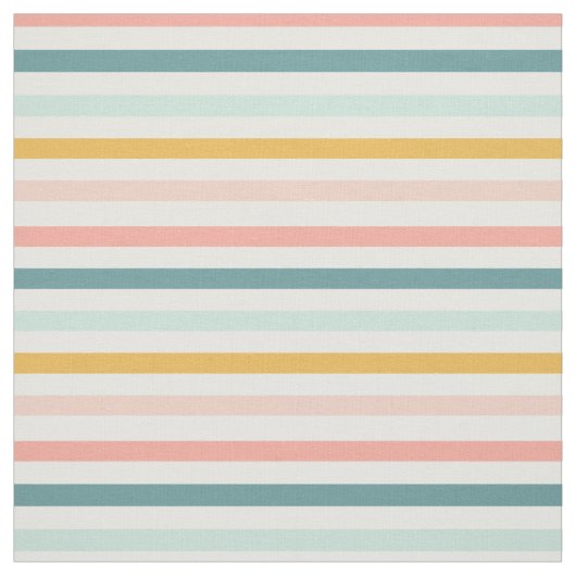 Striped Boho Rainbow Pastels Fabric Stof (Swatch)