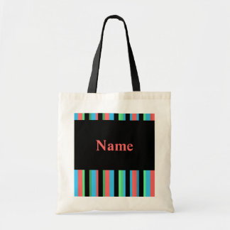 striped Budget Canvas tas Sjabloon - Roze