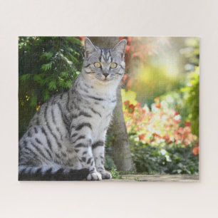 Striped Cat Jigzaag Puzzle Legpuzzel