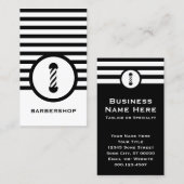 Striped Chic Barbershop Visitekaartje (Voorkant / Achterkant)