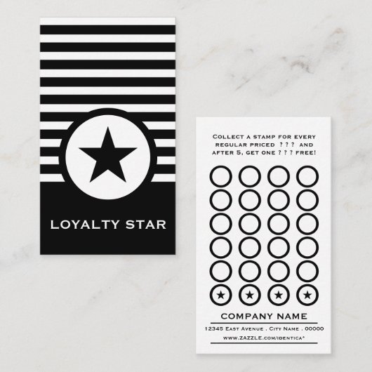 Striped Chic Loyalty Star (Voorkant / Achterkant)