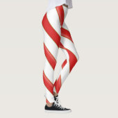 Striped Christmas Candy Cane Leggings (Droite)