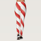 Striped Christmas Candy Cane Leggings (Dos)