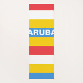 Striped Colors of Aruba Flag Yogamat (Achterkant)