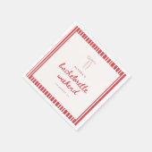 Striped Coquette Bow Custom Bachelorette Servet (Hoek)