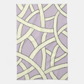 Striped design Paarse crème Theedoek (Verticaal)