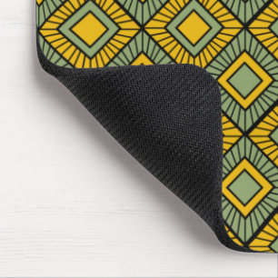 Striped Diamonds - Groen Muismat