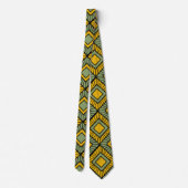 Striped Diamonds - Groen Stropdas (Achterkant)