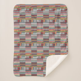  striped geometric pattern sherpa deken