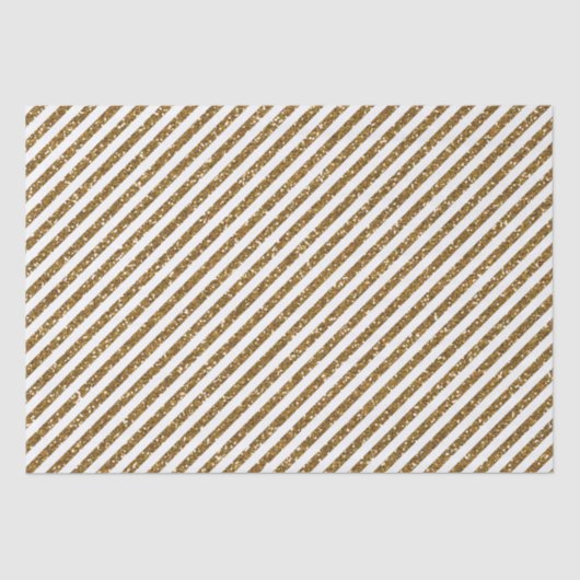 Striped Gold Glitter Tissuepapier (Voorkant)