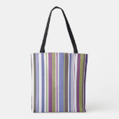 Striped Grocery Shopping Canvas tas (Achterkant)