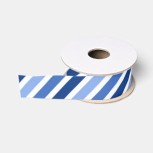 Striped Grosgrain lint:Blauwe en witte strepen Lint