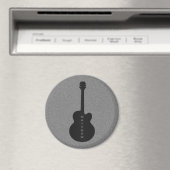 Striped Guitar Magnet, Black Magneet (Insitu (Vaatwasser))