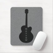 Striped Guitar Mousepad, Jet Black Muismat (Met muis)