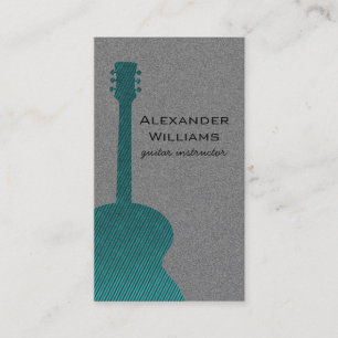 Striped Guitar Music Visitekaartje, Blauwgroen Visitekaartje