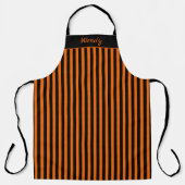 Striped Halloween Oranje en Black Pattern Schort (Voorkant)
