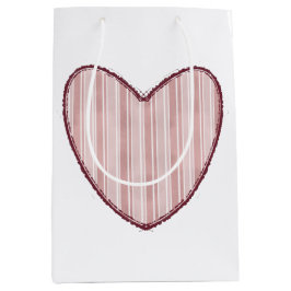 Striped Heart Medium Cadeauzakje