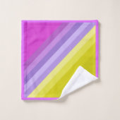 Striped, helder, regenboog bad handdoek (Wasdoekje)