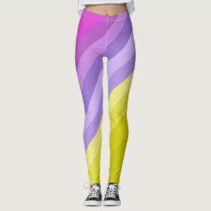 Striped, helder, regenboog leggings