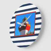 Striped Hilton Head Island Harbor Town Lighthouse Grote Klok (Hoek)