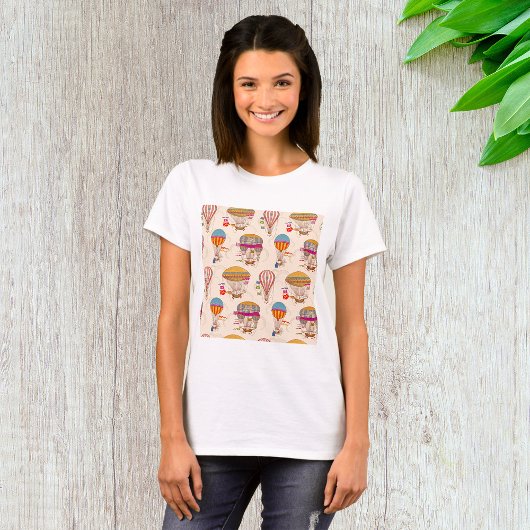 Striped Hot Air-ballonnen T-shirt