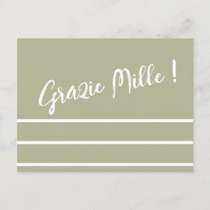 Striped Italiaans Dank u Briefkaart