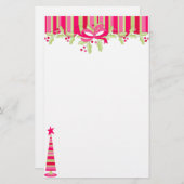Striped kerstboom en Briefpapier stoppen (Voorkant / Achterkant)