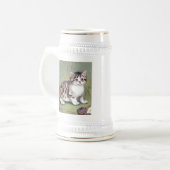  Striped Kitten Illustratie Bierpul (Voorkant links)