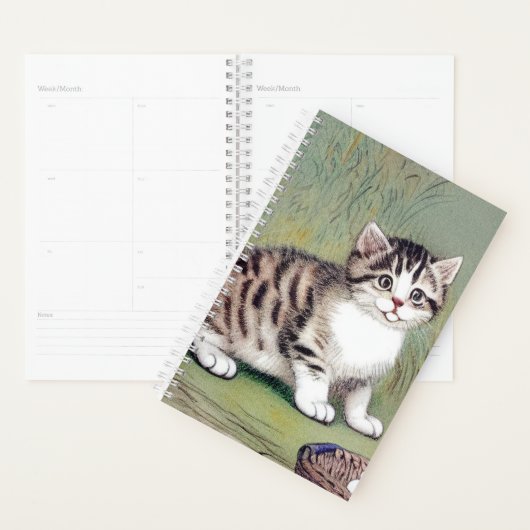  Striped Kitten Illustratie Planner (Display)