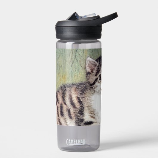 Striped Kitten Illustratie Waterfles (Links)
