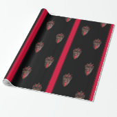 Striped Krampus Wrapping Paper Cadeaupapier (Uitgerold)