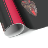 Striped Krampus Wrapping Paper Cadeaupapier (Rol Hoek)