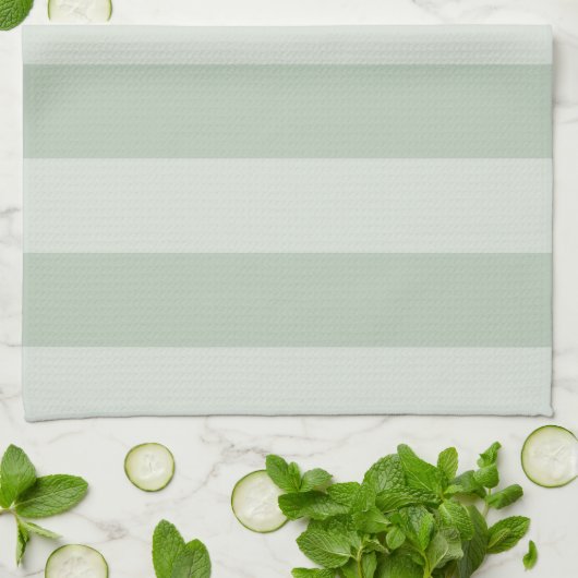 Striped Light Green Kitchen Towl Theedoek (Gevouwen)