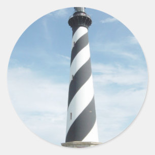 Striped Lighthouders Ronde Sticker