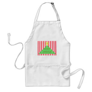 Striped Merry kerstboom Standaard Schort